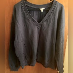 Women’s V-Neck Blue Sweatshirt
